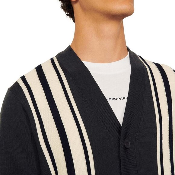 Sandro Men's 100% Wool Cardigan - Picture 3 of 6